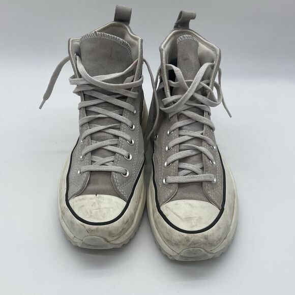 Womens Size 9.5 Converse Run Star Hike Hi Sherpa Trim Gray Suede Sneakers Shoes - Picture 3 of 9